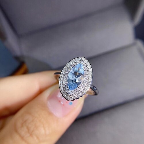 Natural Aquamarine Ring, 925 shops Sterling Silver, Aquamarine Ring, Engagement Ring, Wedding Ring, Luxury Ring, Ring/Band, Marquise Cut Ring