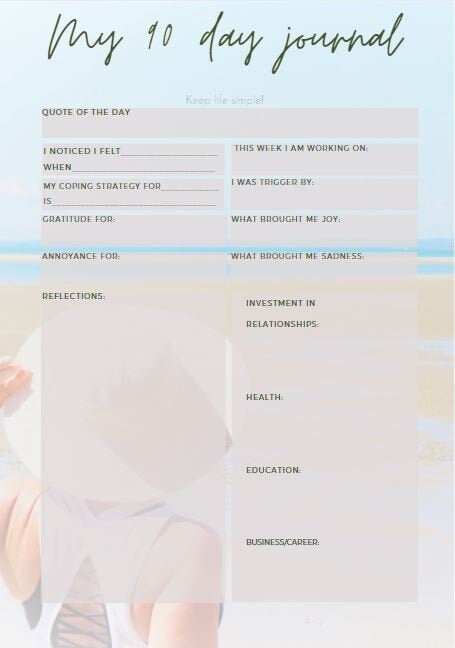 90 DAY PRINTABLE Etsy