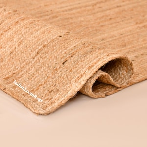 Natural Jute Rug - Jute Braided Rug, Bohemian Jute Rug, Rectnagular Jute Rug, Boho Decor Rug, Jute Area Rug, Jute Rug for Easter