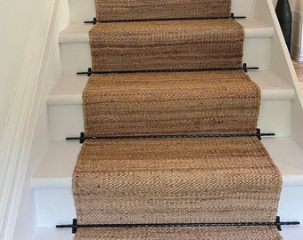 Natural Jute Runner - Stair Runner, Self Fit Stairs Runner, Hemp Jute Runner, Custom Size Jute Runner, Eco Friendly Jute Runner