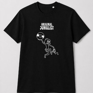 Camiseta original de Junglist / Camiseta rave de D&B dibujada a mano