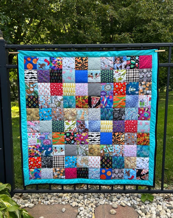 I Spy Activity Blanket: Handmade Sensory Toy, Kids Travel Quilt