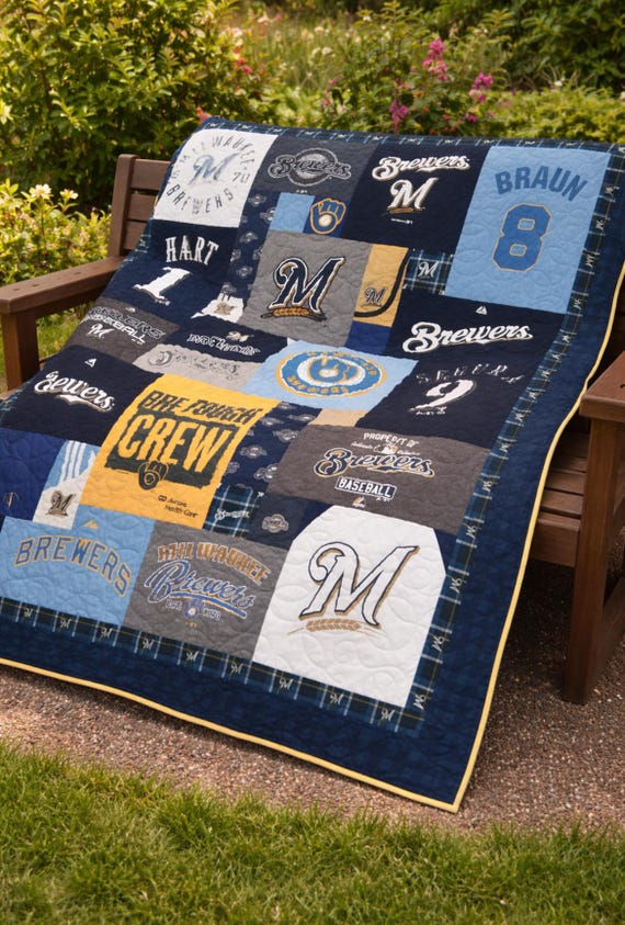 Custom T-Shirt Memory Quilt, Handmade Mosaic Style
