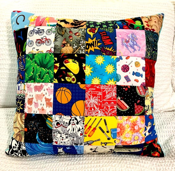 I Spy Activity Pillow Handmade Toddler Sensory Toy Kids Travel Pillow Personalized Kids Learning Gift