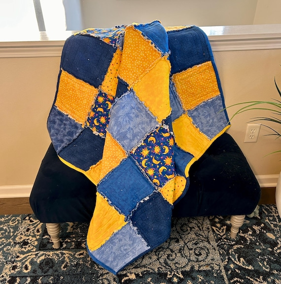 Flannel patchwork rag quilt lap quilt charity blanket baby quilt