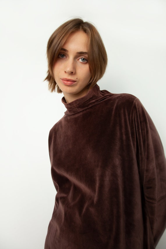 Gucci Fall 1993 Wool Brown Long Dress