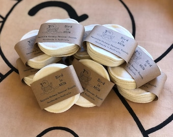 Ready to Ship Organic Cotton and Hemp Facial / Makeup Remover Rounds Pads- 2 ply.