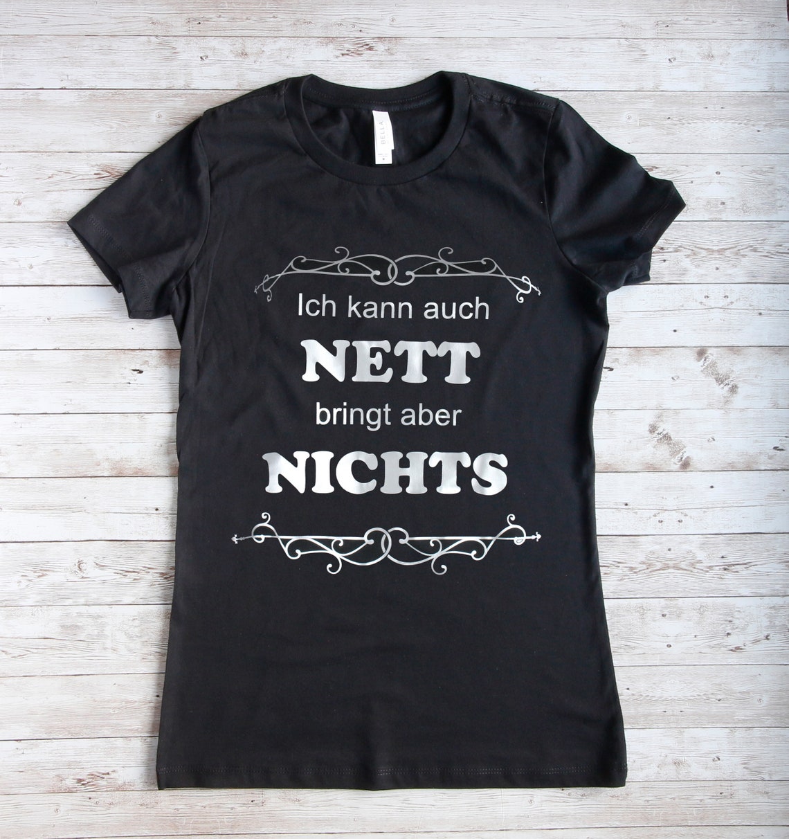 Damen TShirt mit Spruch schwarzes TShirt für Frauen mit Etsy.de