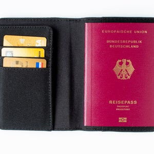 Etui für Reisepass personalisiert Mappe für Reisepass Ausweistasche mit Initialen für Urlaub image 3