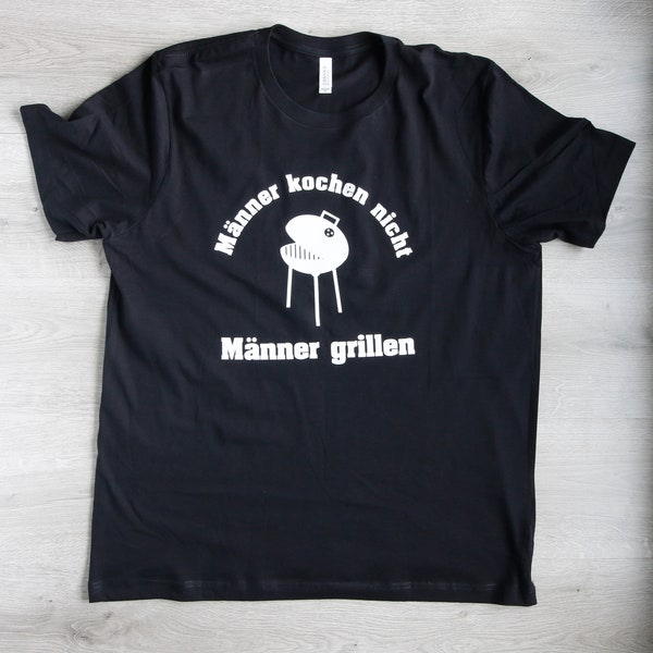 Herren T Shirt für Griller schwarzes Herren T-Shirt Shirt für die Grillparty