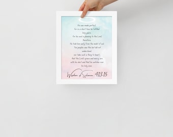 Grieving Comforting Bible Verse Poster Frame