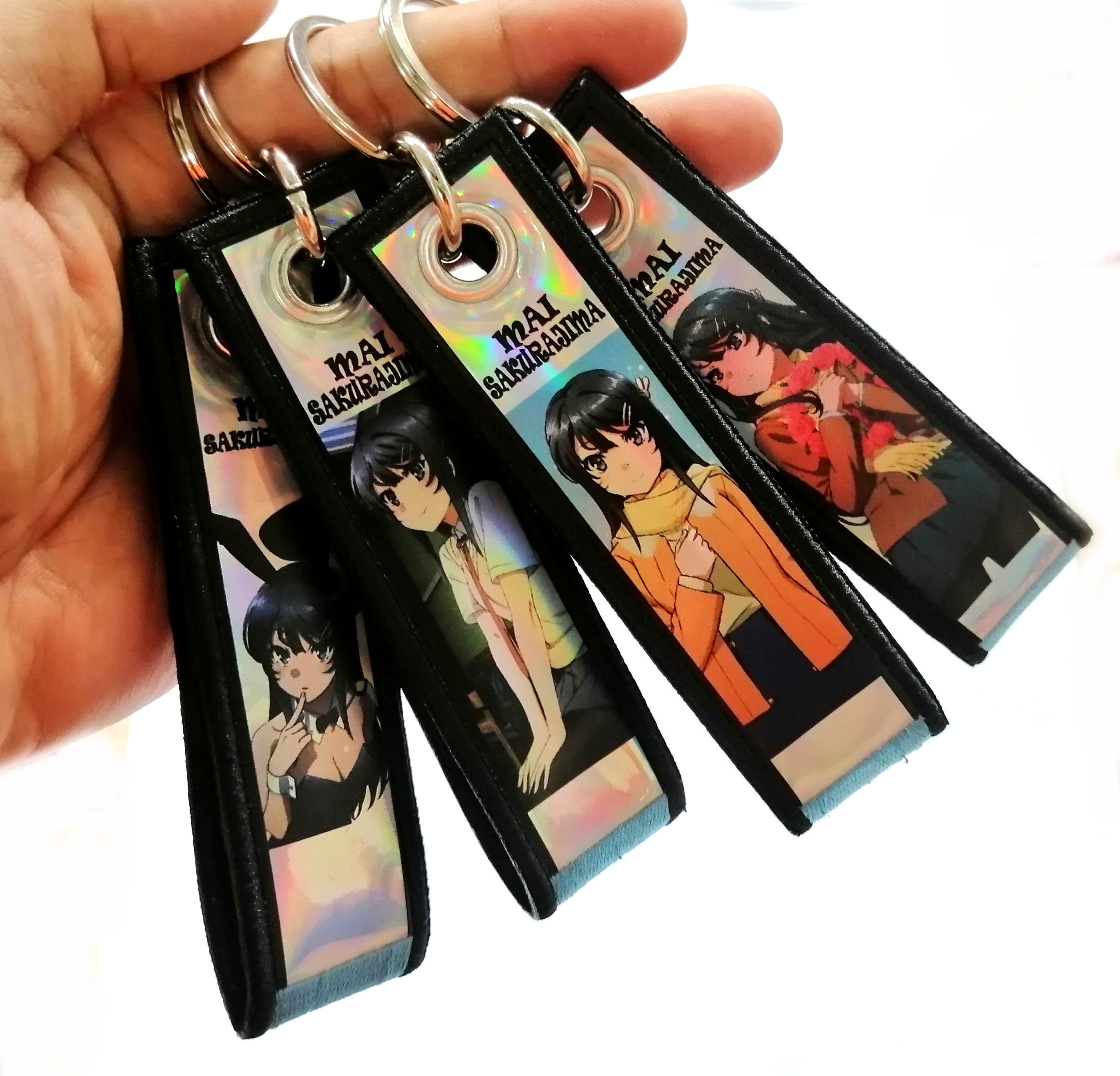 Anime Hologram Holographic Custom Tag Keychain Keyring Key - Etsy Anime Hologram Holographic Custom Tag Keychain Keyring Key - Etsy