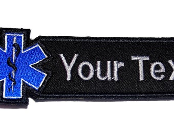 3 stuks Geperzonaliseerde aangepaste naamtekst paramedicus EMT EMS redding geborduurde patch 4-5" x 1,5"