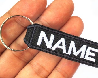 2 Pcs Personalized Custom Name Text  Embroidered Zipper Pulls2-2.5 " Coat JAcket Bag