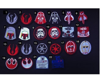 Star Wars Small size special collection Embroidered Patch Hook Backing For Jackets Bag 3pcs
