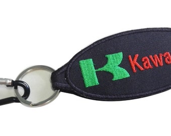 Kawasaki  Motorcycle Biker Racing  Accessories Embroidered Tag Keychain (double side)Gift for friend