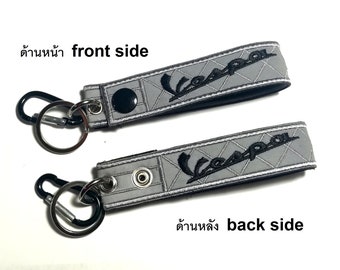 Personalizado Perzonalizado Motocicleta Scooter Biker Reflectante Bordado Etiqueta Llavero Llavero Portallavestapas