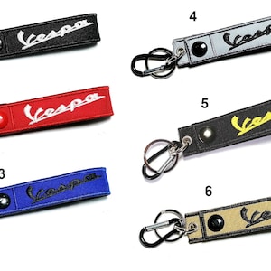 Custom Perzonalized  Motorcycle Scooter Biker Reflective Embroidered Tag Keychain Keyring Key holder
