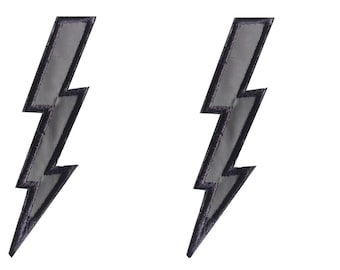 Thunder Reflective patch  Accessories Embroidered  Gift For Friend for Running Shirt  Shirt Jacket (2pcs)