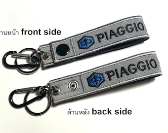 Personalizado Perzonalizado Motocicleta Scooter Biker Reflectante Bordado Etiqueta Llavero Llavero Portallavestapas