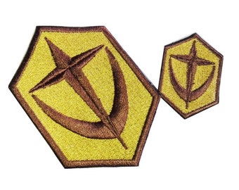 Gundam Earth Federation Military Tactical  Embroidery Morale Patch Hook Backing 2pcs
