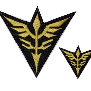 Gundam Neo Zeon militärische taktische Stickerei Moral Patch Haken Unterstützung 2pcs