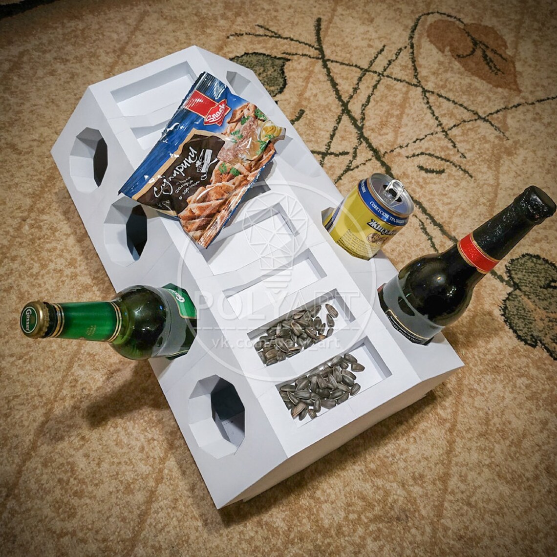 Engine V8 Beer Box Papercraft Low poly Engine V8 Beer Box Etsy