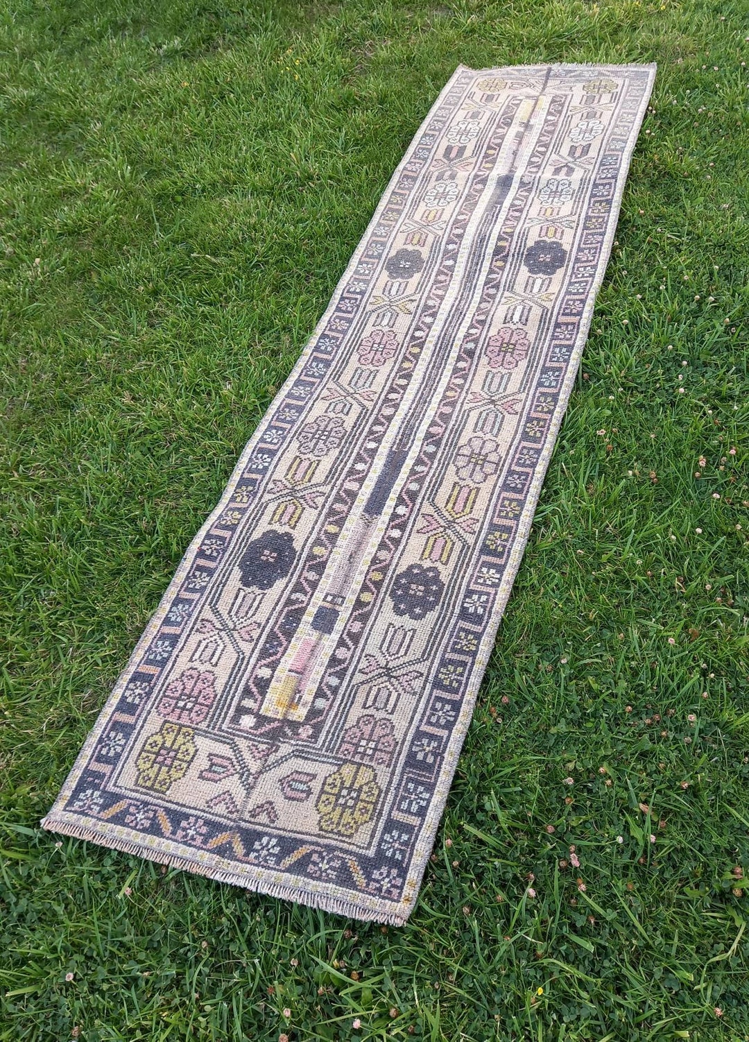 Joining Rugs Combined Rug Turkish Rug Runner Vintage Etsy