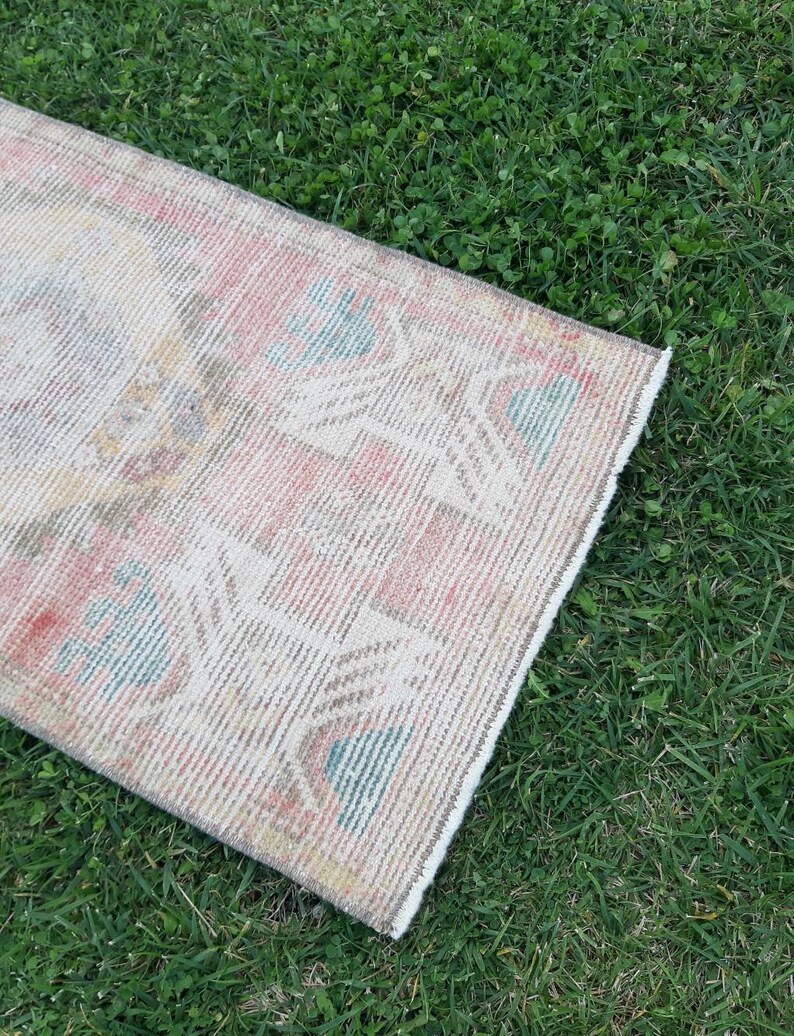 Bohemian Bathroom Rug Turkish Wool Rug Rustic Decor Rug Etsy