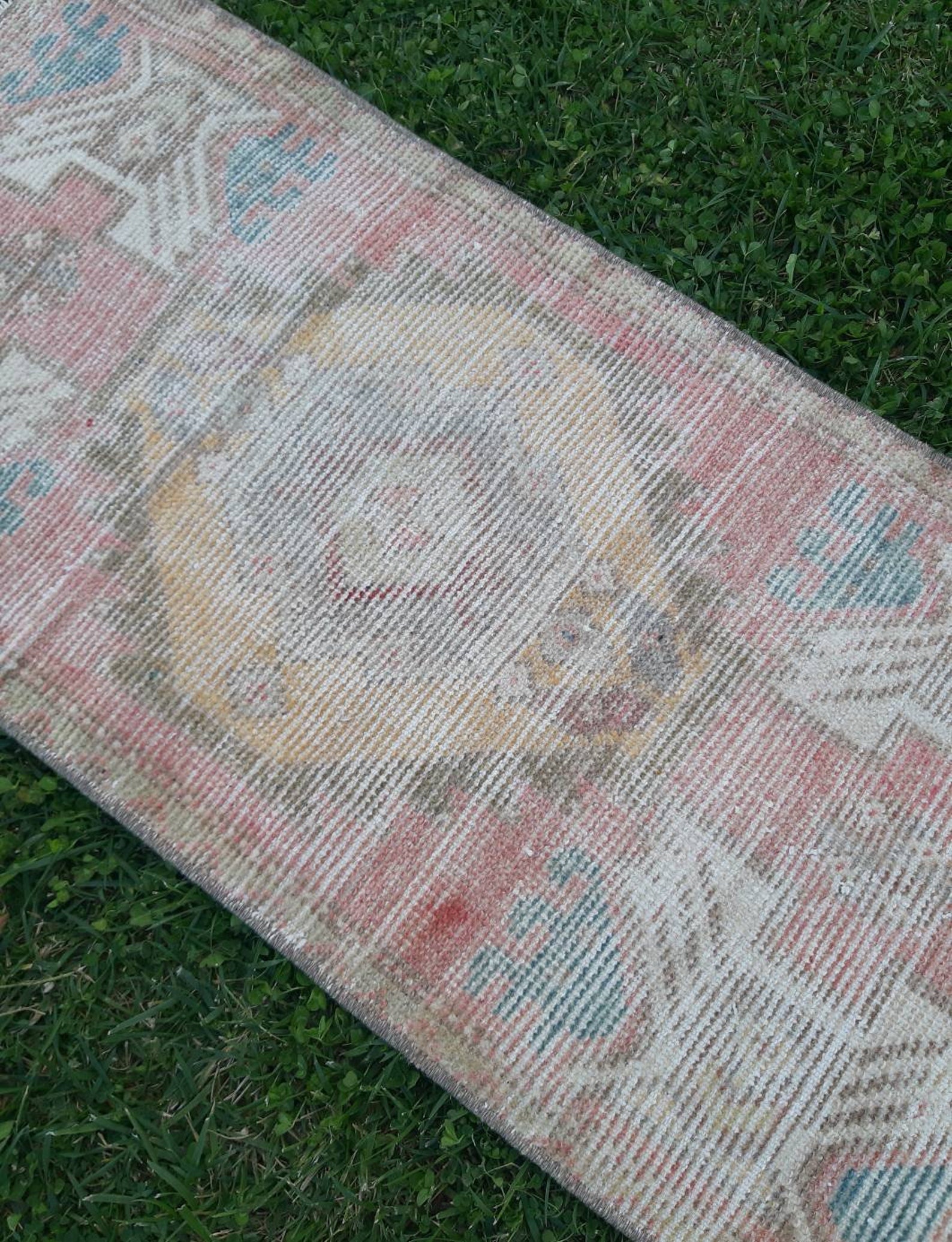 Bohemian Bathroom rug Turkish wool rug Rustic decor rug Etsy