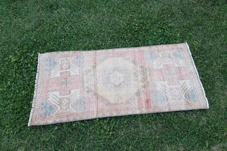 Bohemian Bathroom Rug Turkish Wool Rug Rustic Decor Rug Etsy