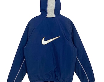 Vintage Nike Swoosh Reversible Jacket Embroidery Big Logo Men's
