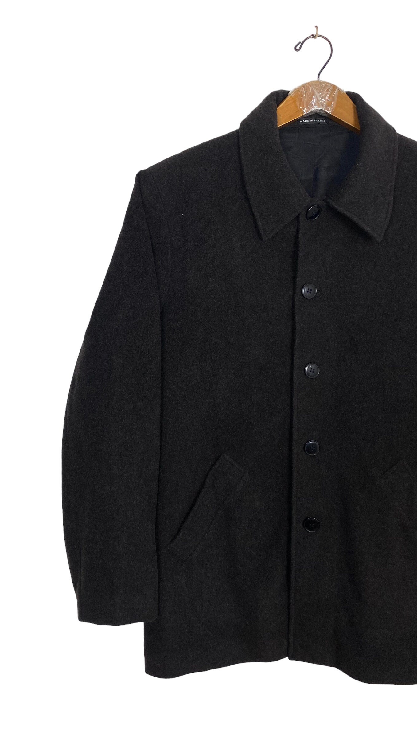 Vintage Agnes B Wool Coat Jacket Made in France Men's Large Vintage Agnes B Wool Coat Jacket Made in France Men's Large