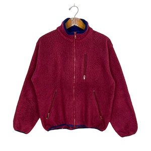 Vintage L.L. Bean Fleece feito nos EUA Feminino Tamanho Pequeno Raro