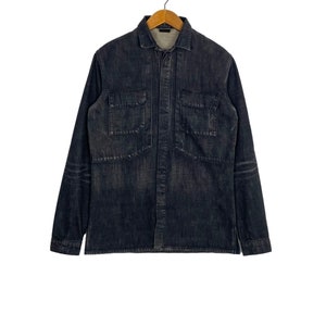 Vintage Hedi Slimane Dior Denim Jacket Fw02 Men’s Medium Size Made in Japan 00’ Retro Denim Jacket rare luxury streetwear