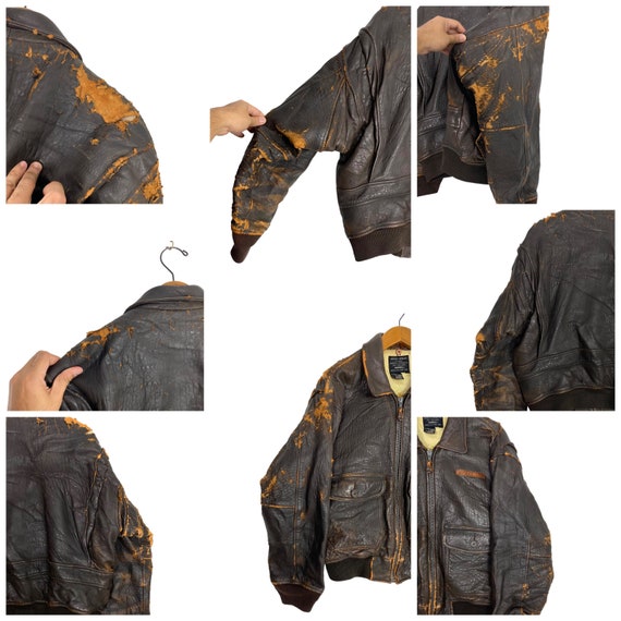 Vintage 80's DISTRESSED Avirex Type G-1 Leather Flight Vintage 80's DISTRESSED Avirex Type G-1 Leather Flight