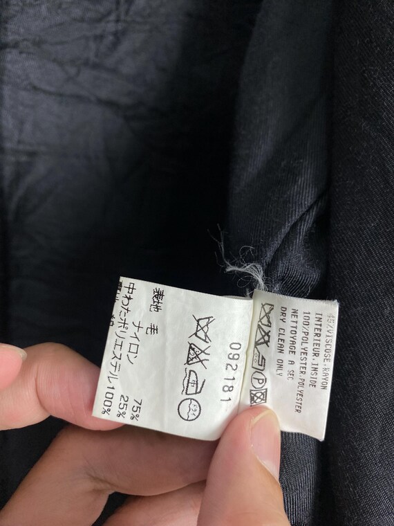 Vintage Agnes B Homme Wool Zipper Jacket Made in France