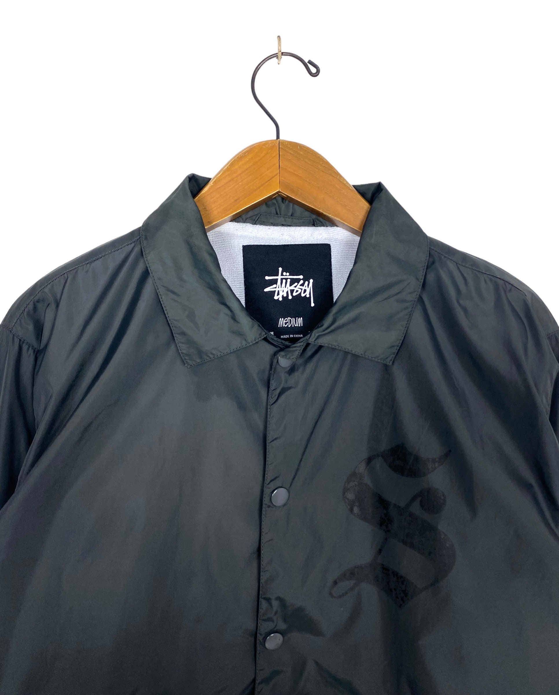 Vintage Stussy Light Jacket Spellout Big Logo Men's Medium Vintage Stussy Light Jacket Spellout Big Logo Men's Medium