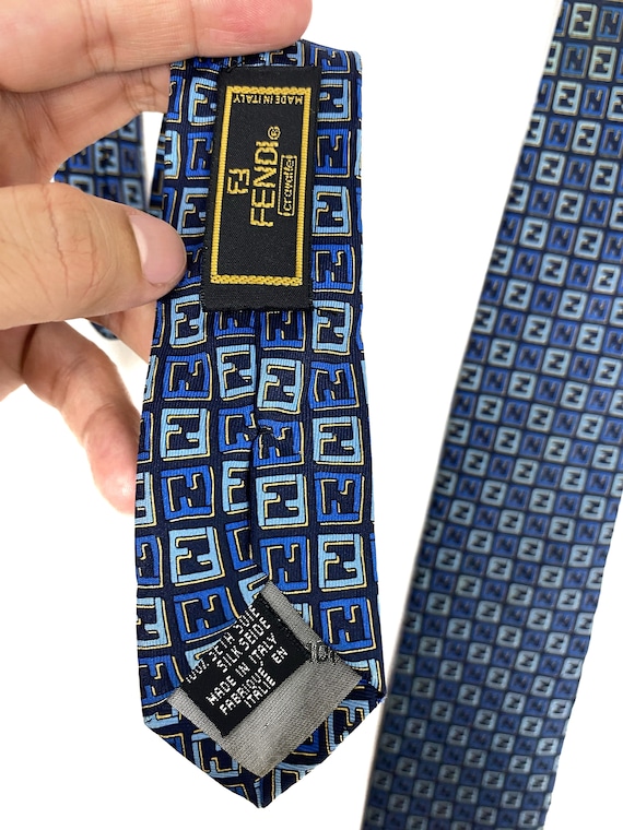 Vintage Fendi Monogram Silk Neck Tie Made in Italy - image 4