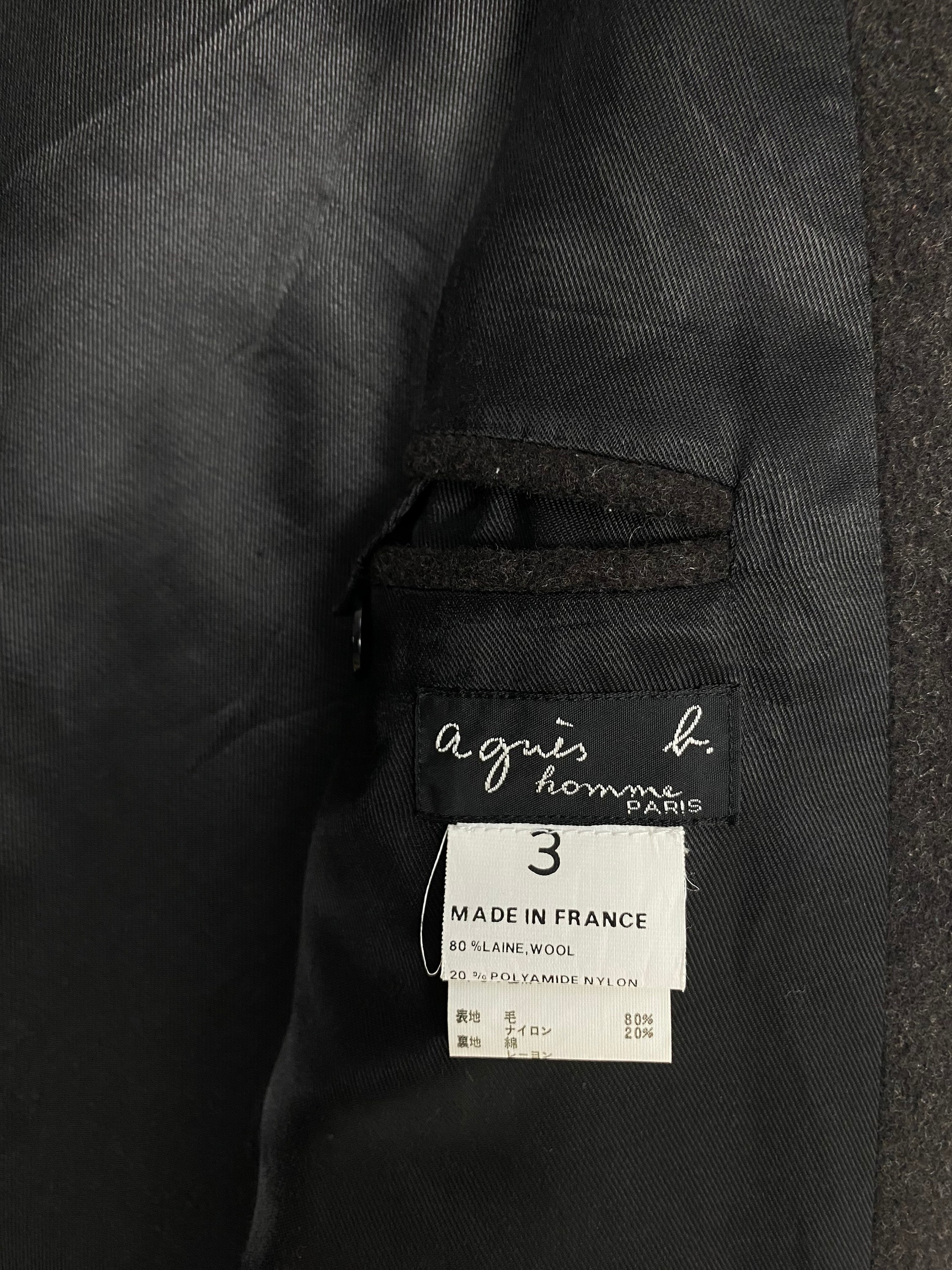Vintage Agnes B Wool Coat Jacket Made in France Men's Large Vintage Agnes B Wool Coat Jacket Made in France Men's Large