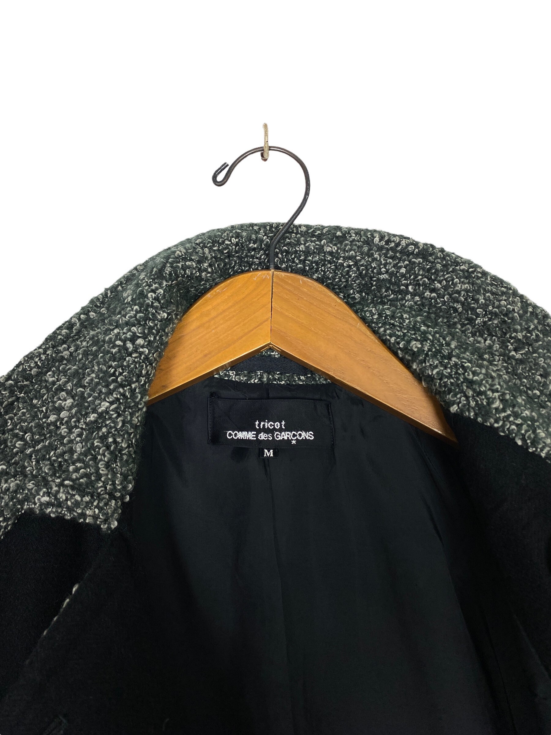 Vintage Comme Des Garcons Tricot Patchwork Wool Coat Made in Japan