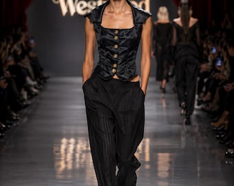 Vintage Vivienne Westwood Milan Red Label korset uit de jaren 80, gemaakt in Italië, damesmaat S, zeldzaam.