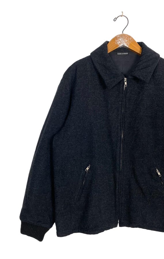 Vintage Agnes B Homme Wool Zipper Jacket Made in France