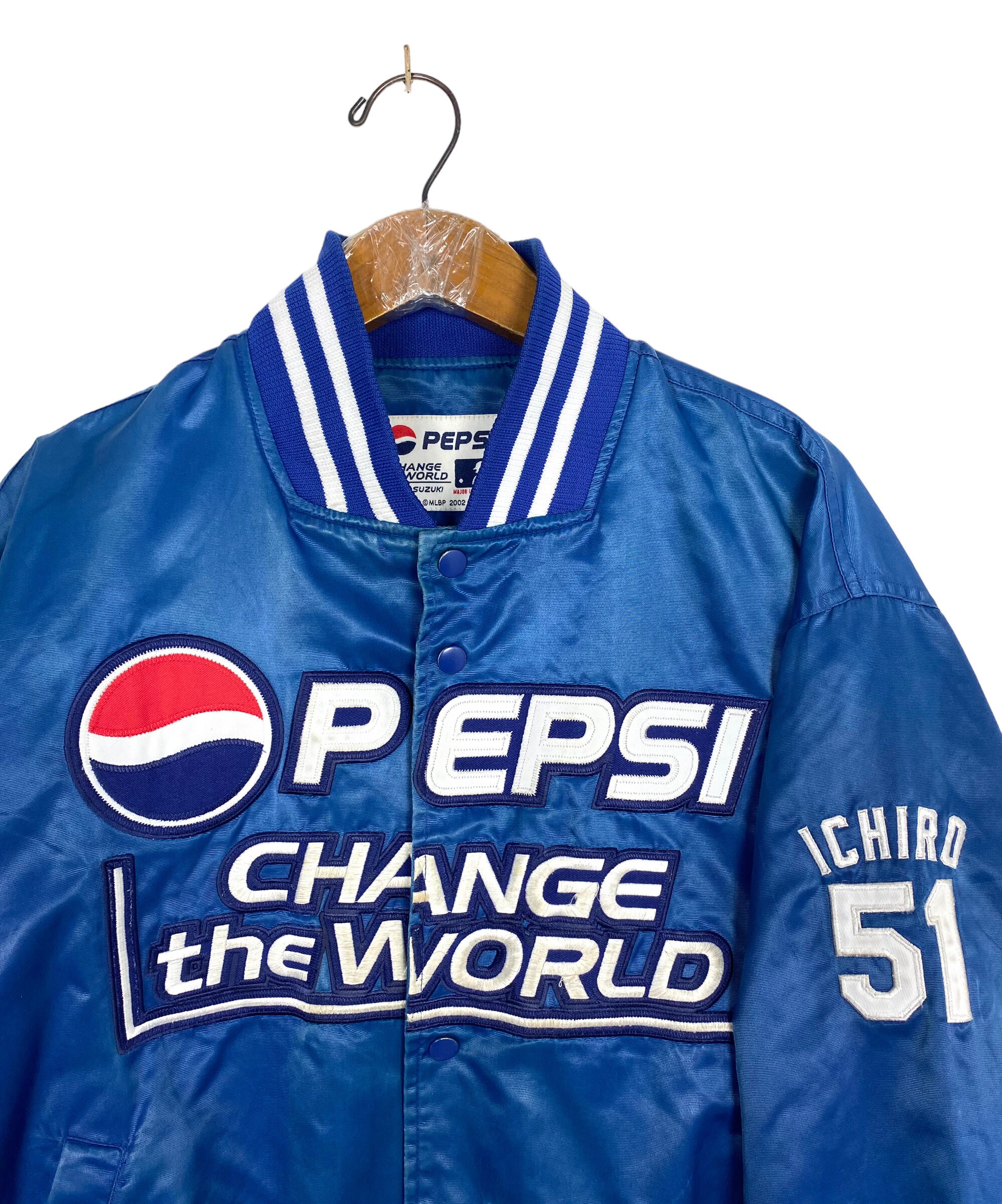 Vintage MLB Pepsi Ichiro Suzuki 51 Bomber Jacket Embroidery