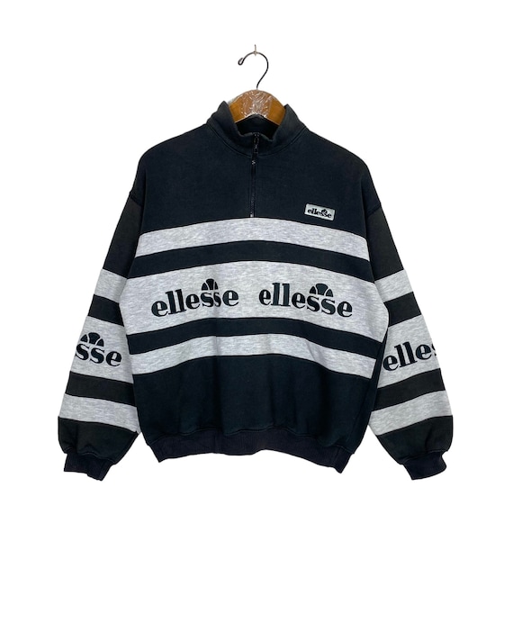 Vintage Ellesse Sweatshirt Half Zip Spellout Mens Medium Size Rare Etsy Ireland