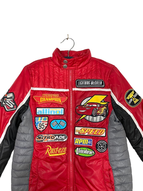 Vintage Disney Store Lightning Mcqueen Multilogo Jacket Kids Size