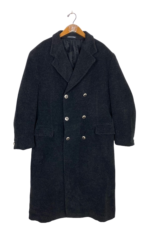 スカイ Italy製 Vintage V2 VERSACE Coat Vintage Versace Classic V2 Wool Long Coat Made in Italy