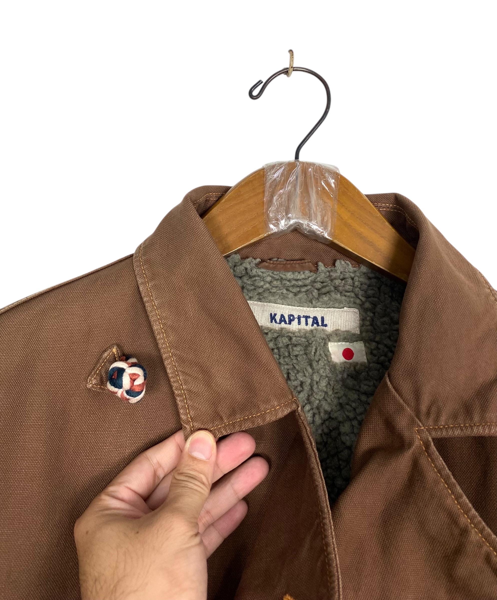 KAPITAL ブラウンジャケット size 1 Kapital Double Breasted Workwear Chore Jacket Made in Japan Men's
