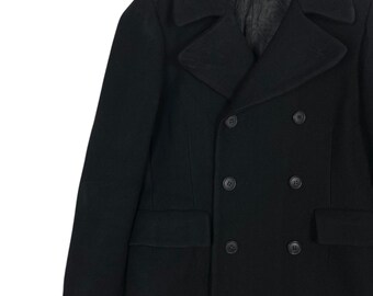 Vintage A.P.C Wool Pea Coat Made in France Men's Small Size Rare