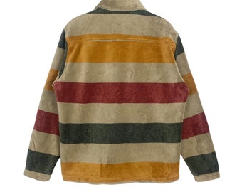Vintage 90's Woolrich Blanket Zipper Fleece Hudson Bay